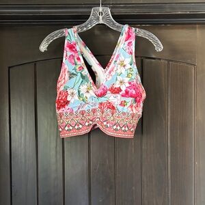 Floral V-Neck Women's Top